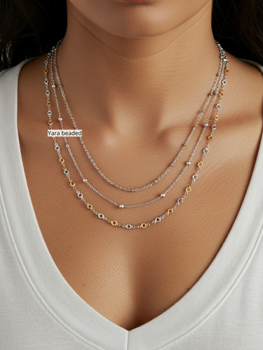 Silver Stainless Steel Unfinished Necklace Chain Collection, 10 Style Options