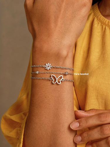 Silver Unfinished Stainless Steel Bracelet Chain Collection, 10 Style Options