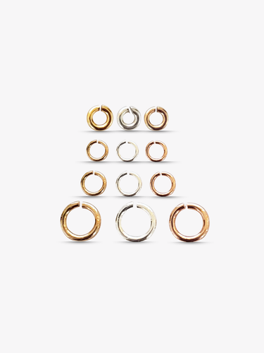Open Jump Rings 20ga 22ga 24ga 14K Gold Filled or Sterling Silver, 3mm 4mm 5mm 6mm