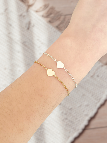 Natalie Heart Connector, 14k Gold Filled and Sterling Silver