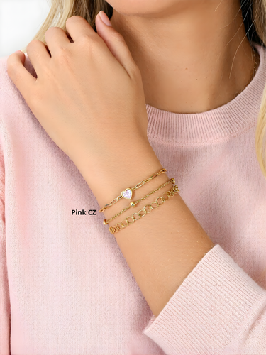 Gold Heart Connector Collection, 10 Styles PVD Stainless Steel