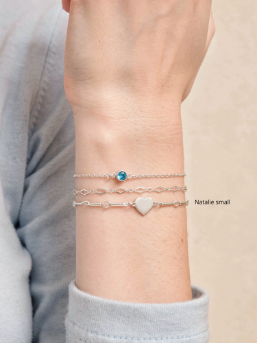 925 Sterling Silver Heart Connector Collection, 10 Styles