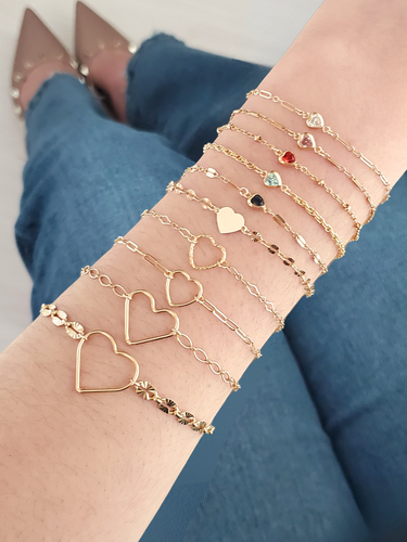 14k Gold Filled Heart Connector Collection, 10 Style Options