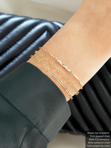 Mom Bracelet Connectors, 14k Gold Filled And Sterling Silver