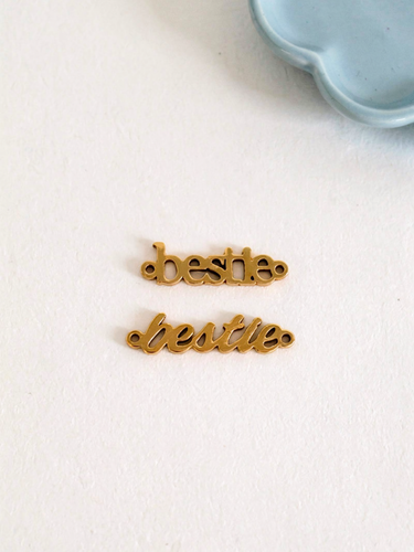 Liam Gold Bestie Bracelet Connectors, PVD Stainless Steel