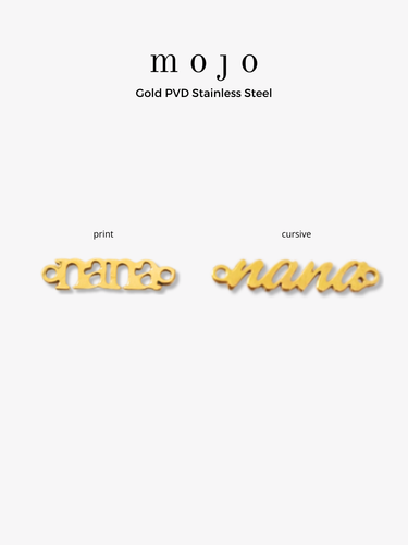 Liam Gold Nana Bracelet Connectors, PVD Stainless Steel