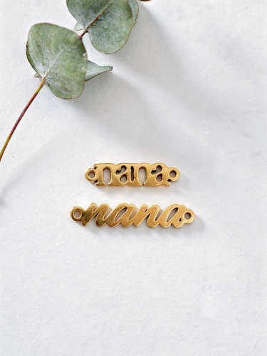 Liam Gold Nana Bracelet Connectors, PVD Stainless Steel