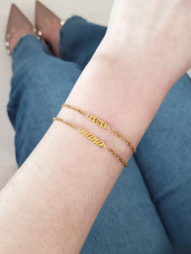 Liam Gold Nana Bracelet Connectors, PVD Stainless Steel