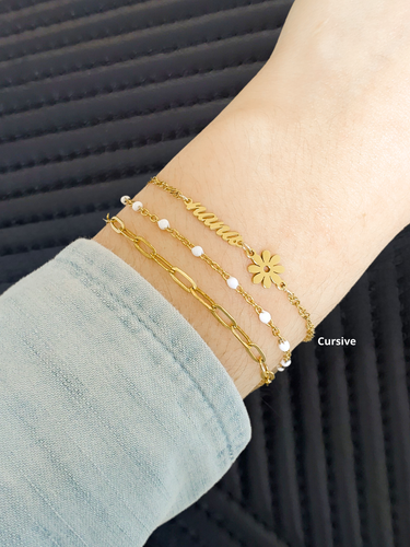 Liam Gold Nana Bracelet Connectors, PVD Stainless Steel