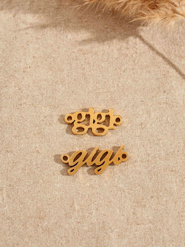 Liam Gold Gigi Bracelet Connectors, PVD Stainless Steel