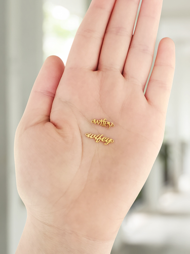 Liam Gold Wifey Bracelet Connectors, PVD Stainless Steel