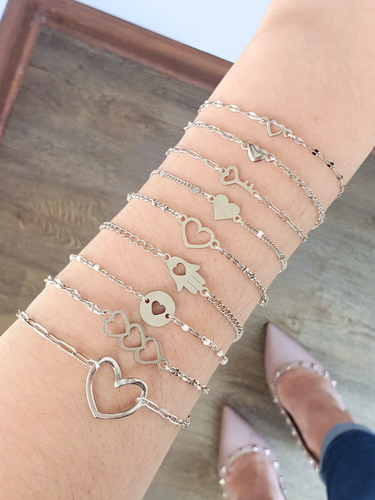 Heart Connector Collection, 9 Styles Stainless Steel