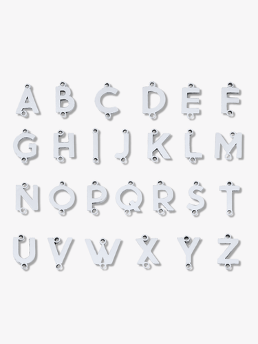 Ashton Letter Connector Bracelet Charms, 925 Sterling Silver
