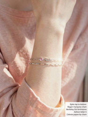 Ashton Letter Connector Bracelet Charms, 925 Sterling Silver