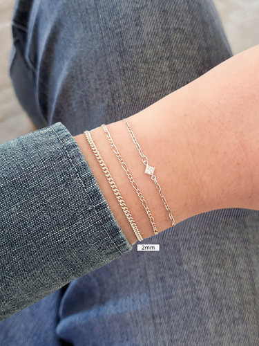 Gold Filled and Sterling Silver Unfinished Curb Bracelet Chain Collection, 3 Style Options
