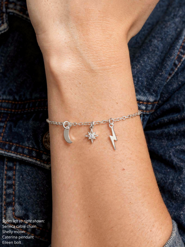 Caterina Star Bracelet Pendant and Connector, Gold Filled or Sterling Silver