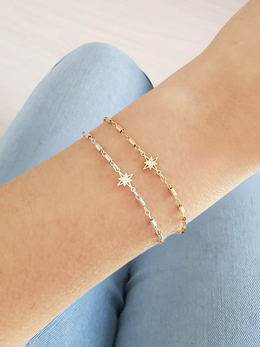 Caterina Star Bracelet Pendant and Connector, Gold Filled or Sterling Silver