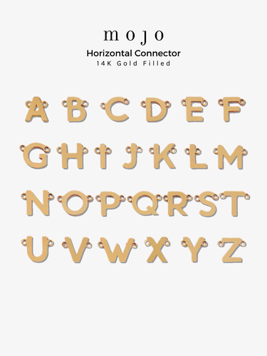 Choose Your Letter Style A-Z Initial Bracelet Charms, 14K Gold Filled