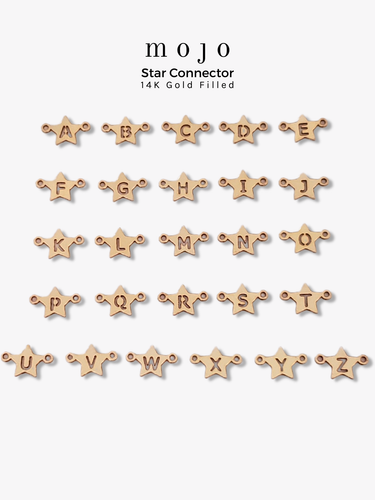 Choose Your Letter Style A-Z Initial Bracelet Charms, 14K Gold Filled