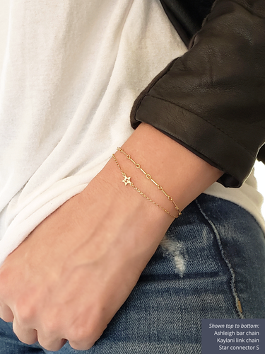 Choose Your Letter Style A-Z Initial Bracelet Charms, 14K Gold Filled