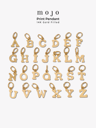 14K Gold Filled Choose Your Letter Style A-Z Necklace Charms