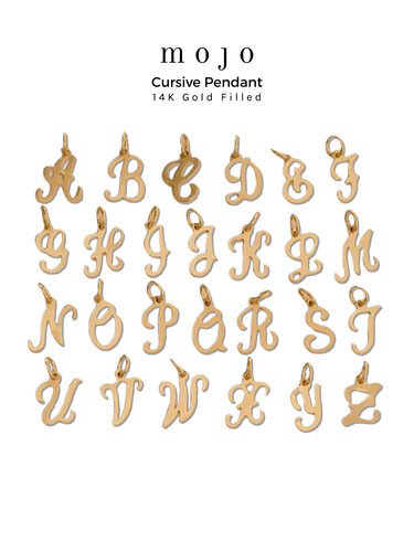 14K Gold Filled Choose Your Letter Style A-Z Necklace Charms
