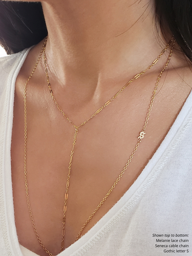 14K Gold Filled Choose Your Letter Style A-Z Necklace Charms