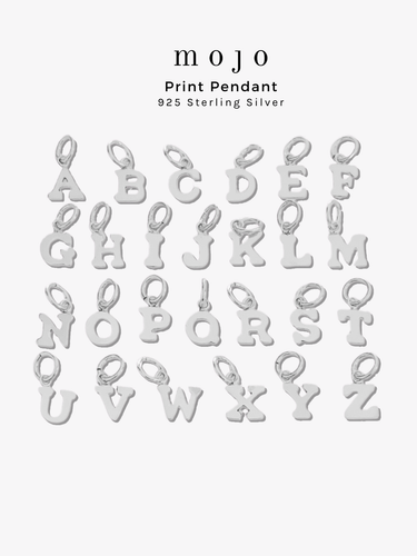 Choose Your Letter Style A-Z Charm Connector, 925 Sterling Silver