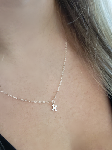 Choose Your Letter Style A-Z Charm Connector, 925 Sterling Silver