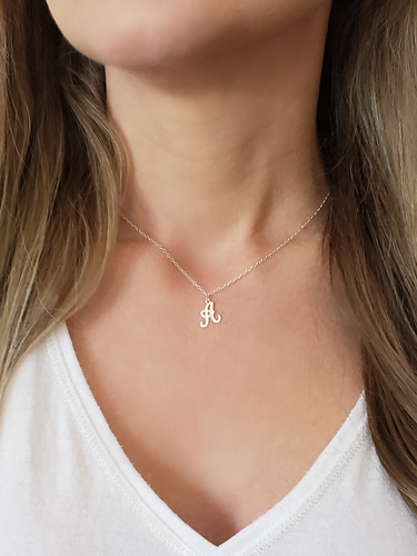 Choose Your Letter Style A-Z Charm Connector, 925 Sterling Silver