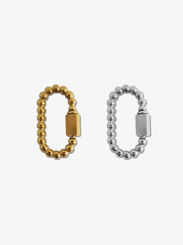 Cameron Carabiner Bracelet Clasp, Gold Silver PVD Stainless Steel