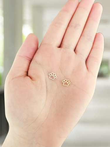 Archie Paw Bracelet Connector, Gold Filled And Sterling Silver