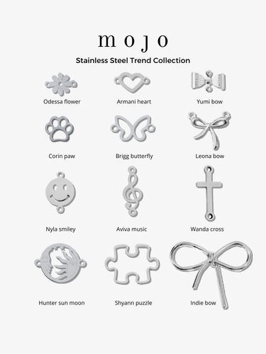 Silver Trend Connector Collection, 12 Styles PVD Stainless Steel