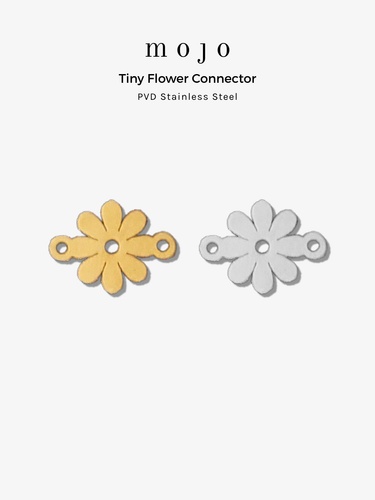 Odessa Flower Bracelet Connector, PVD Stainless Steel