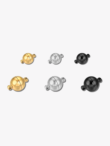 Bryana Magnetic Ball Clasps, 2 Sizes PVD Stainless Steel