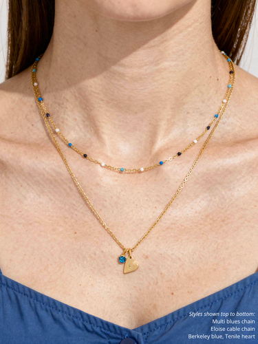 Eliza Colorful Unfinished Necklace Chain Collection, PVD Stainless Steel 4 Color Options