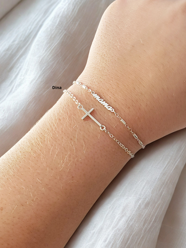Cross Charm Bracelet Collection, 7 Sterling Silver Styles