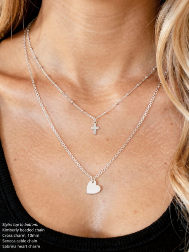 Cross Necklace Collection, 7 Sterling Silver Styles