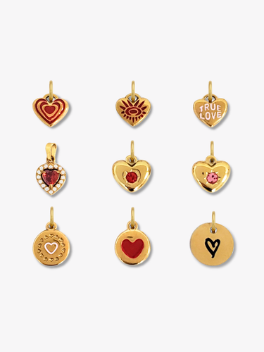Gold Heart Necklace Pendant Collection, 9 Styles PVD Stainless Steel