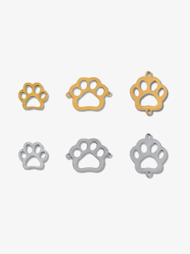 Paw Bracelet Connector Collection, Gold Silver PVD Stainless Steel