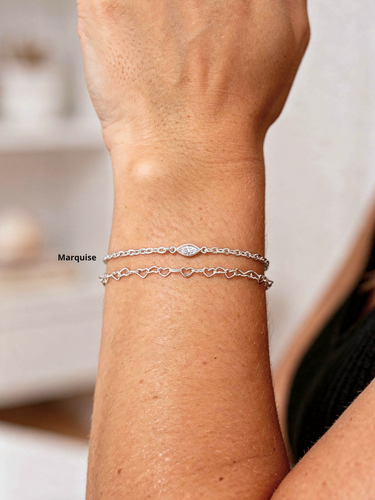 Sparkling CZ Bracelet Connector Collection, 925 Sterling Silver