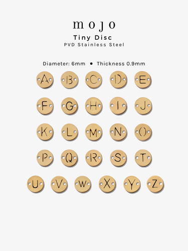 Choose Your Gold Letter Style A-Z Initial Bracelet Charms, PVD Stainless Steel