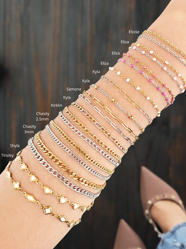 Permanent Jewelry Unfinished Chain Starter Packs, Gold, Silver and Two-Tone PVD Stainless Steel
