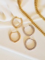 Melody Gold Silver Perfect Pave Hoops