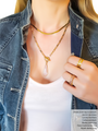 Astrid Thick Snake Herringbone Choker Necklace, Gold or Silver Stainless Steel