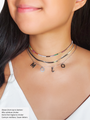 Astrid Thick Snake Herringbone Choker Necklace, Gold or Silver Stainless Steel