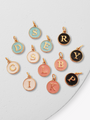 Donna Colorful Double Sided Initial Necklace Pendant, 4 Colors