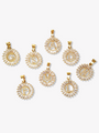 Amira Round Gold Bling Letter Necklace Pendant