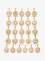 Amira Round Gold Bling Letter Necklace Pendant