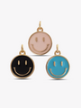 Three Colorful Smiley Face Pendants, Black, Pink And Blue  | Mojo Supply Co